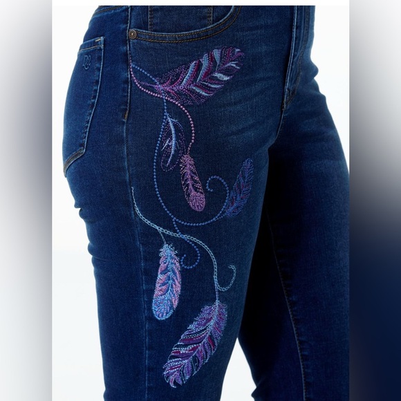 DG 2 Embroidered Straight Leg Jeans - Picture 3 of 12